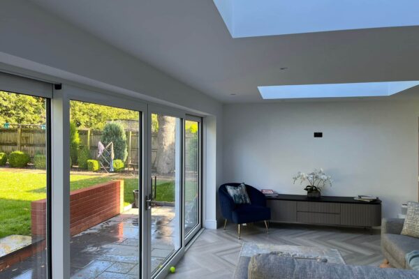 4-pane-Aluminium-patio-installed-in-to-new-Orangery